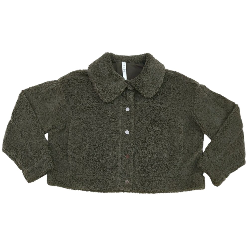 Lululemon Textured Fleece Button Jacket Womens 14… - image 2